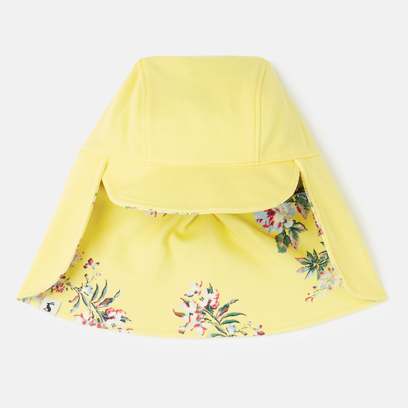 Joules Sonny Legionaire Style Jersey Hat - Floral Yellow -2